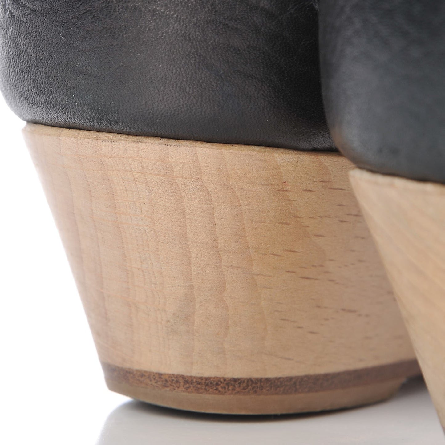 Calfskin CC Wedge Sandals 39 Black
