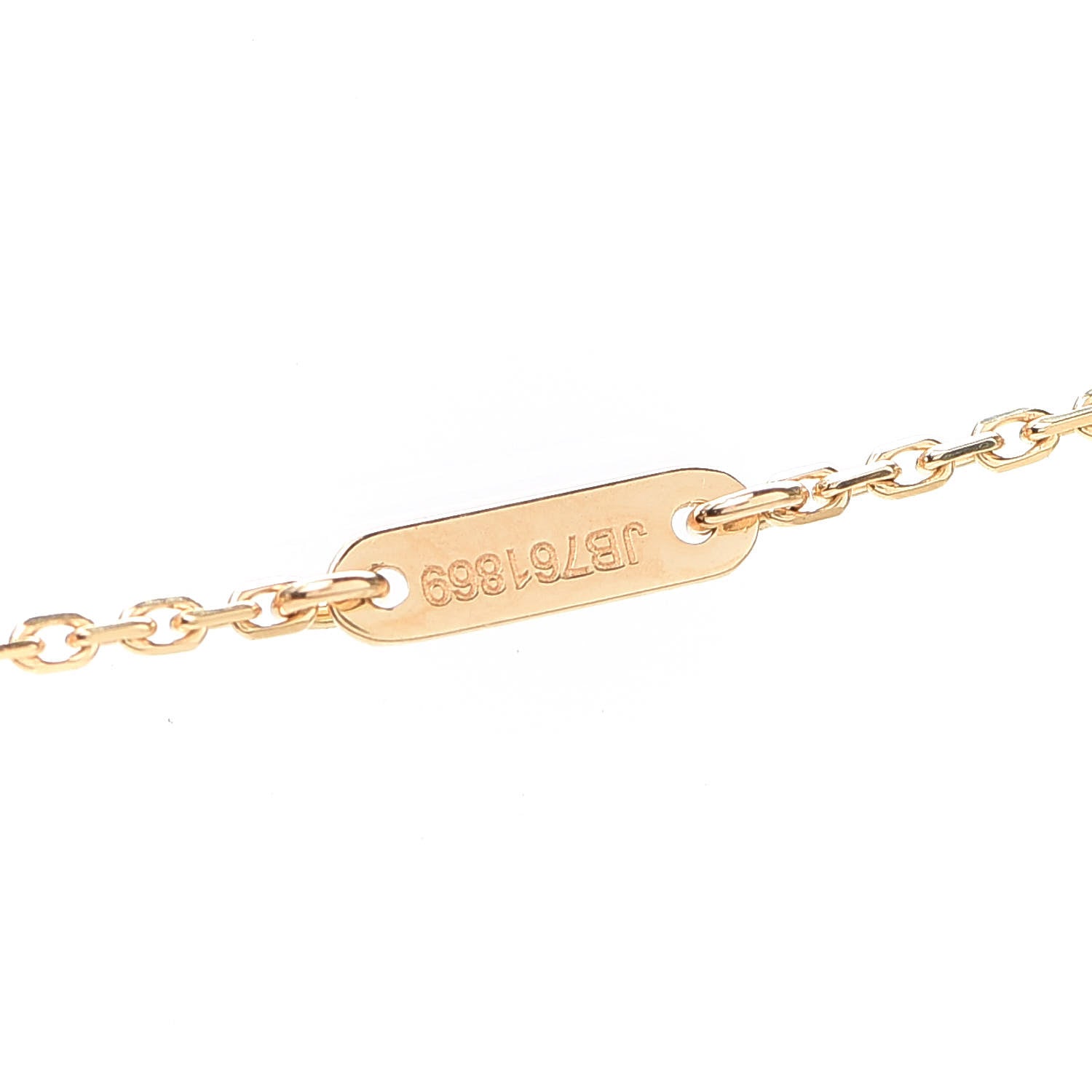 Van Cleef & Arpels 18K Yellow Gold Mother of Pearl Sweet Alhambra Pendant Necklace 5 of 7