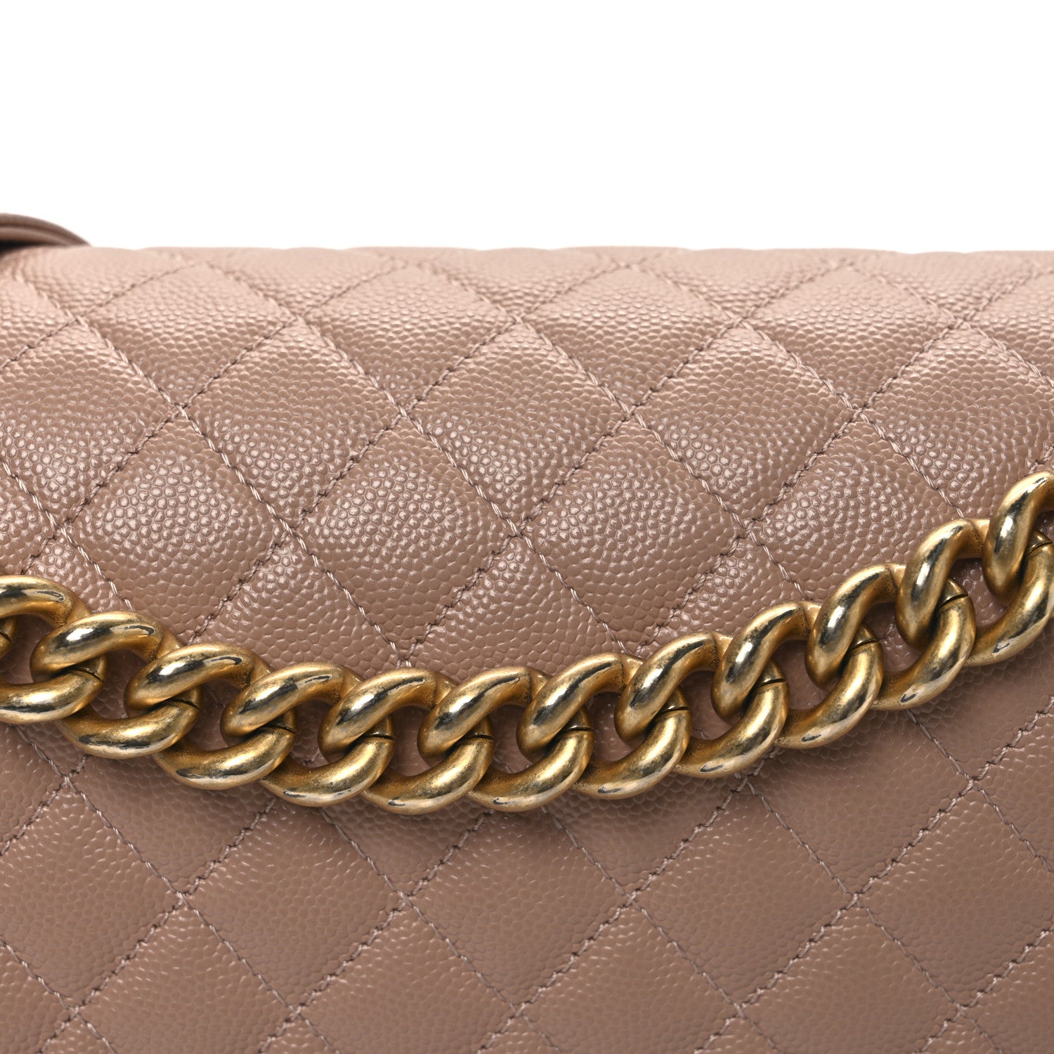 Chanel Caviar Quilted New Medium Boy Flap Beige 8 of 10