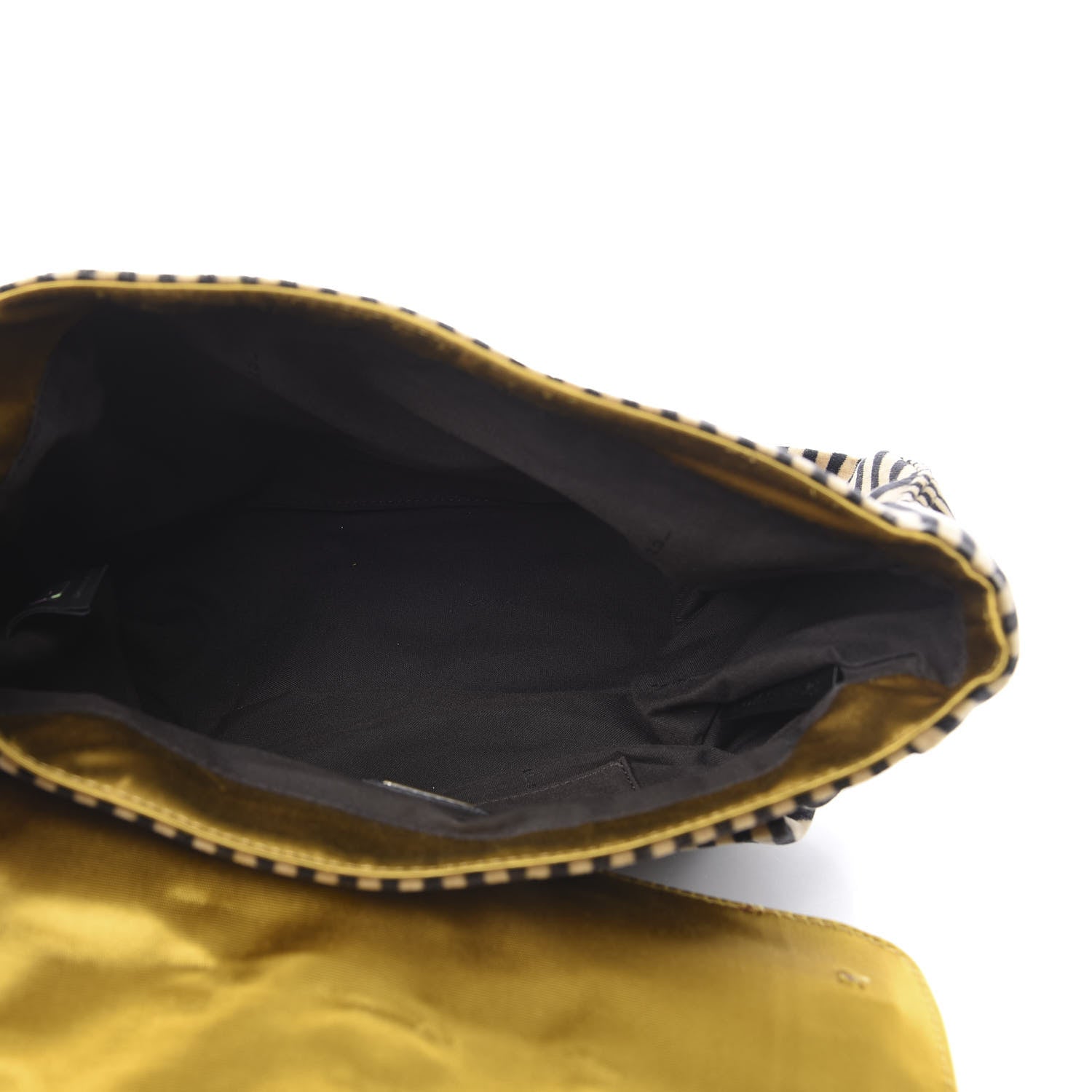 Fendi Velvet Calf Hair Pequin B Bag Tan Black 5 of 12