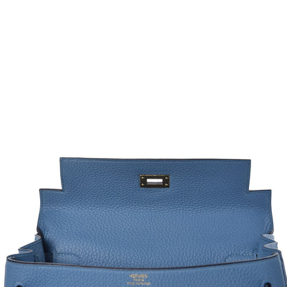 Hermes Togo Kelly Retourne 25 Azur 22 of 31