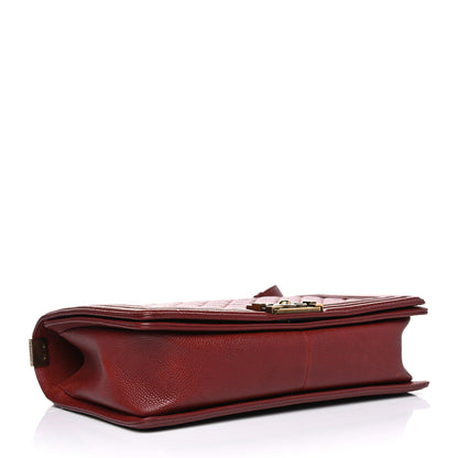 Chanel Caviar Quilted New Medium Boy Flap Dark Red 3 of 5
