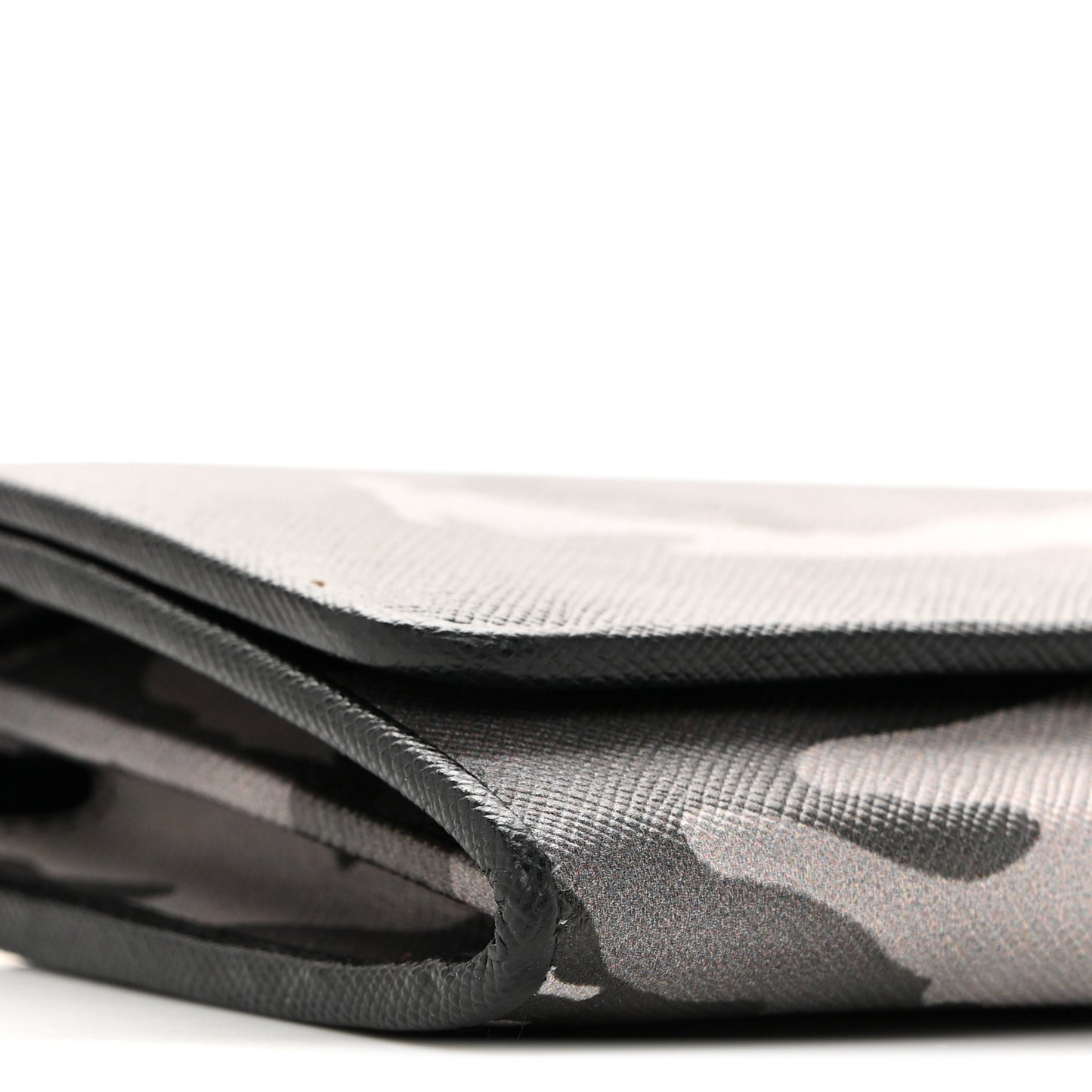 Saffiano Print Metal Oro Chain Wallet Marmo Dis Camouflage