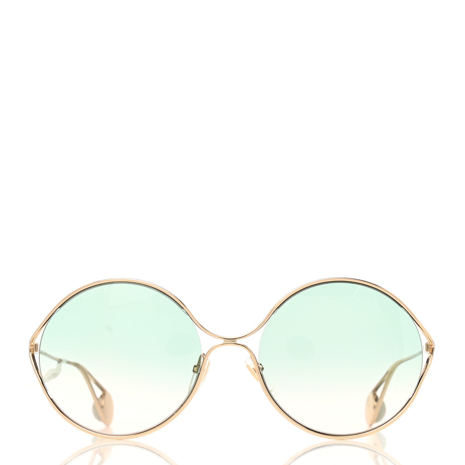 Gucci Round Pearl Tip Sunglasses GG0253S Gold 2 of 8