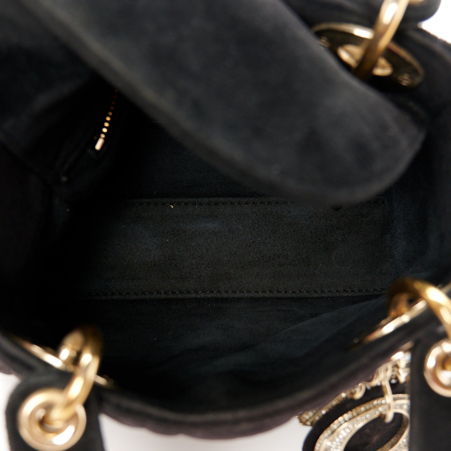 Velvet Mini Lady Dior Black