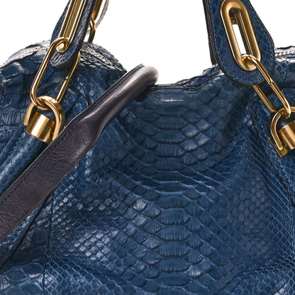 Chloe Snakeskin Medium Paraty Navy 8 of 15