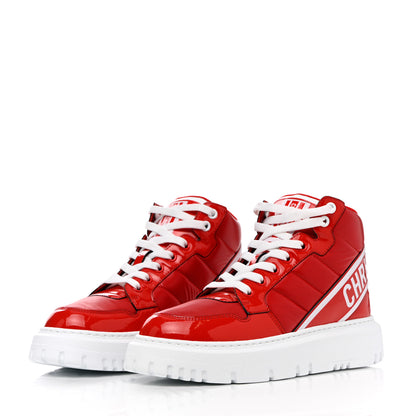 Christian Dior Nylon Fabric Womens D-Player High Top Sneakers 36.5 Red 3 of 9