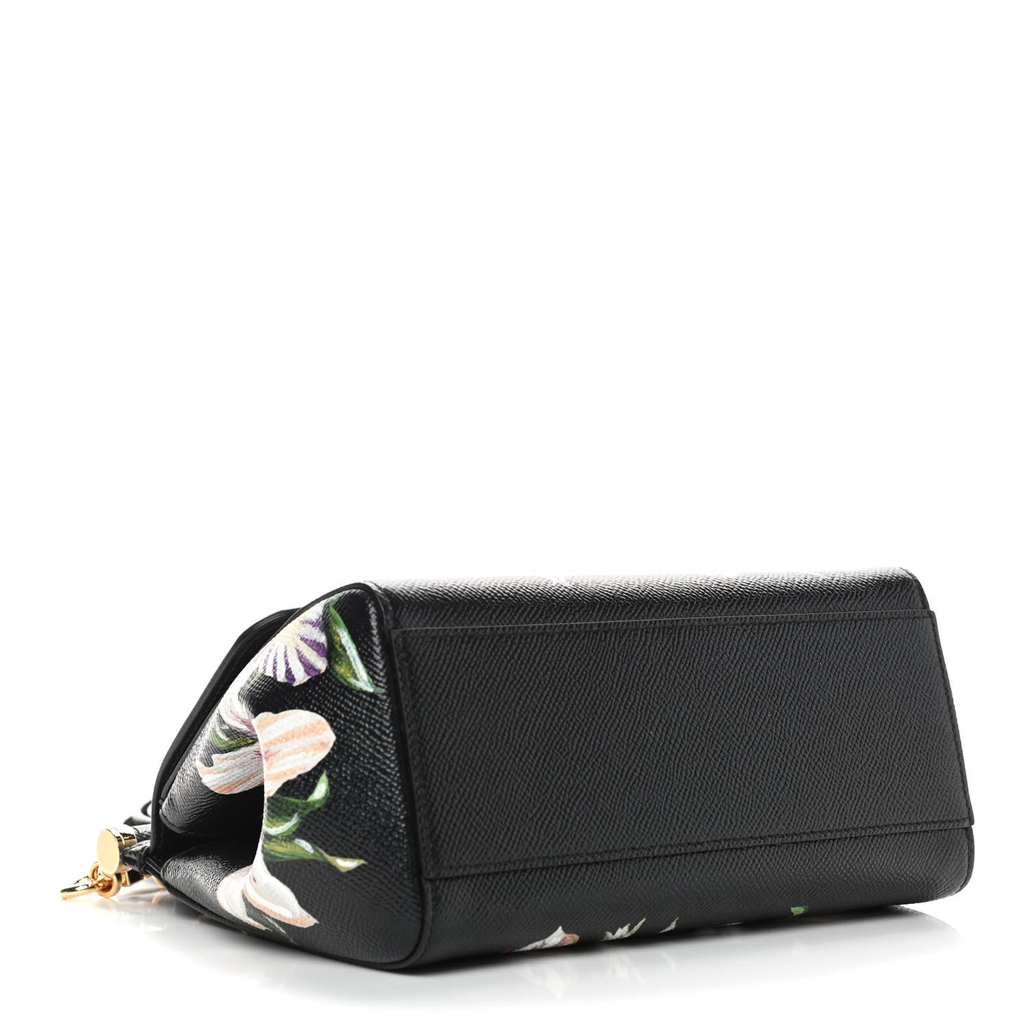 Dolce & Gabbana Dauphine Floral Print Small Miss Sicily Satchel Black Multicolor 3 of 4