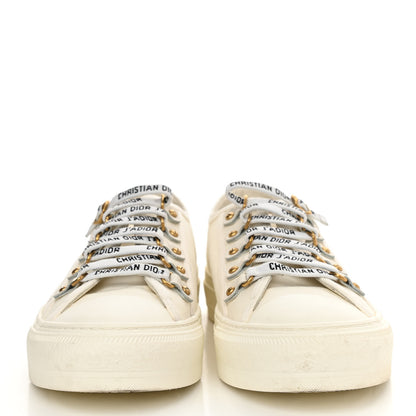 Christian Dior Canvas Dot Walk'N'Dior Low Top Sneakers 39 Milk 2 of 10