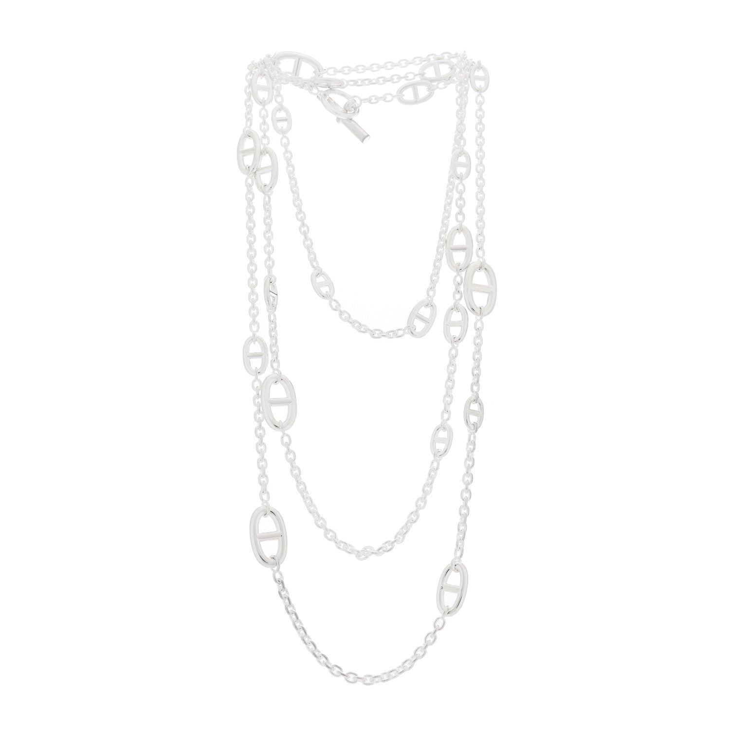 Hermes Sterling Silver Farandole Necklace 160 3 of 6