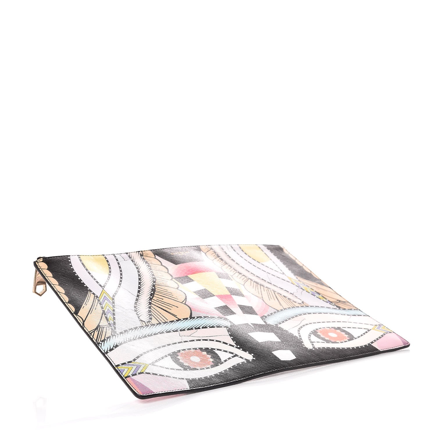 Givenchy Calfskin Egyptian Print Large Flat Pouch 4 of 6