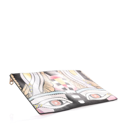 Givenchy Calfskin Egyptian Print Large Flat Pouch 4 of 6