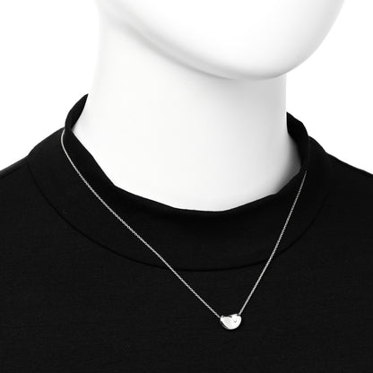 Tiffany Sterling Silver 11mm Elsa Peretti Bean Pendant Necklace 2 of 5