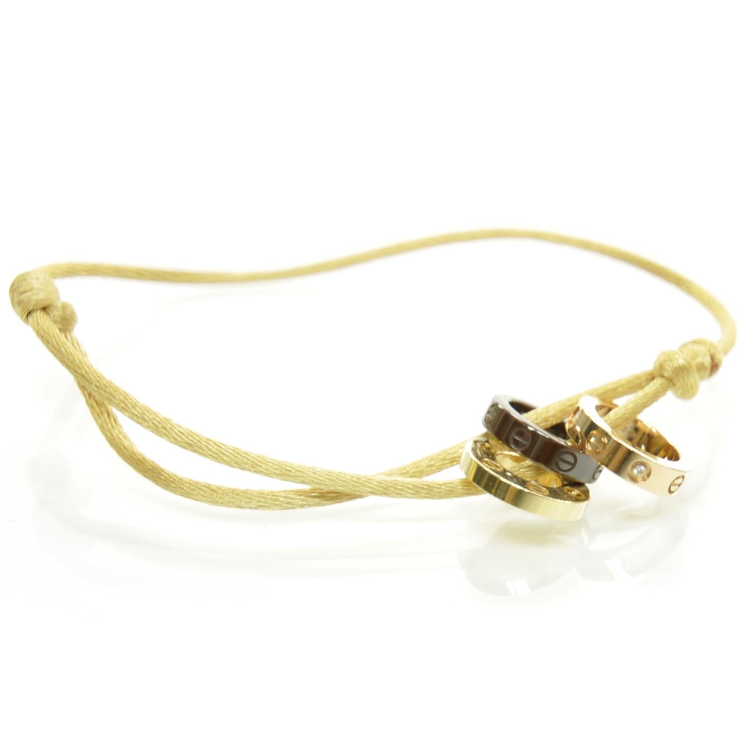 Cartier 18k Yellow and Pink Gold Ceramic Diamond Love Bracelet 1 of 4