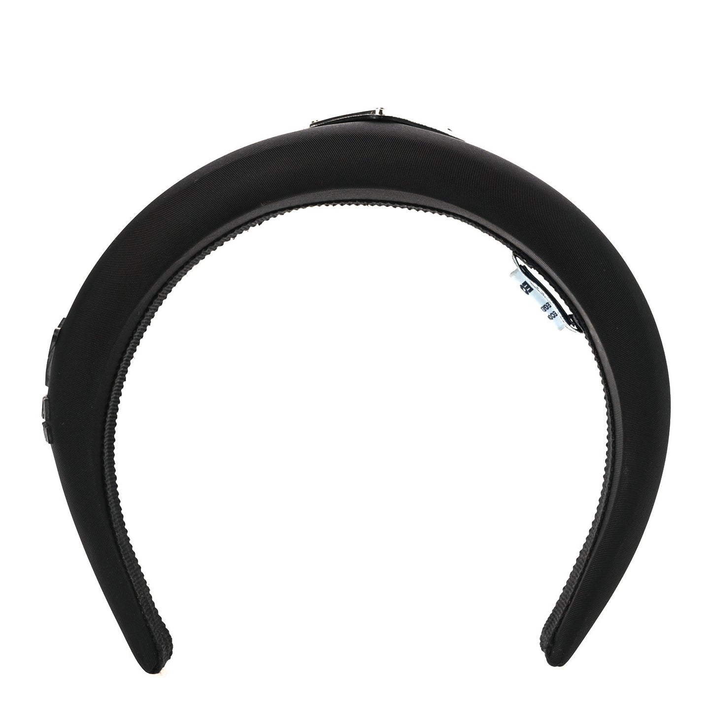 Re-Nylon Metal Triangle Logo Headband Black