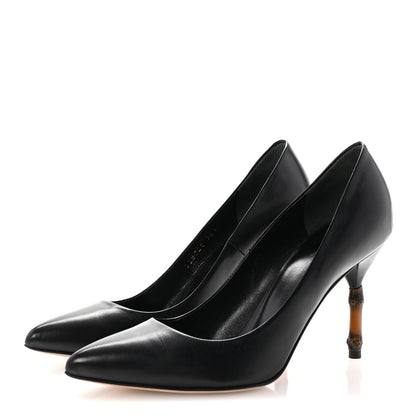 Gucci Calfskin Kristen Bamboo Pumps 36.5 Black 4 of 10
