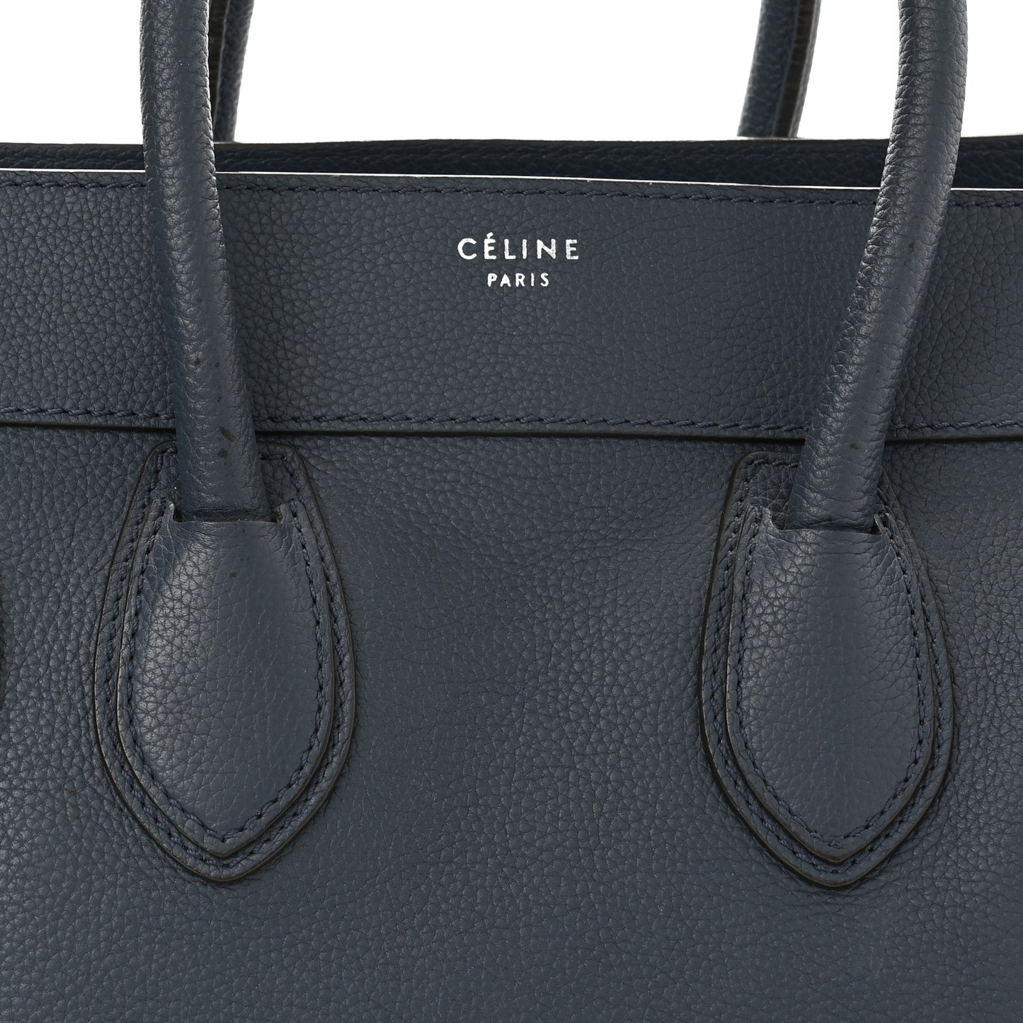 Drummed Calfskin Mini Luggage Slate