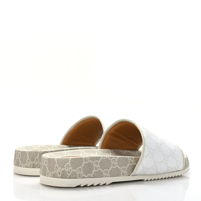 Gucci GG Supreme Monogram Demetra Mens Slide Sandals 11 White Mystic White 4 of 9