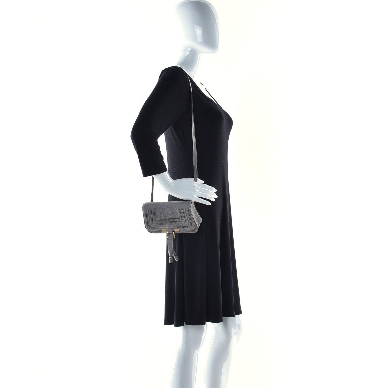 Chloe Calfskin Marcie Convertible Belt Bag Cashmere Grey 2 of 13