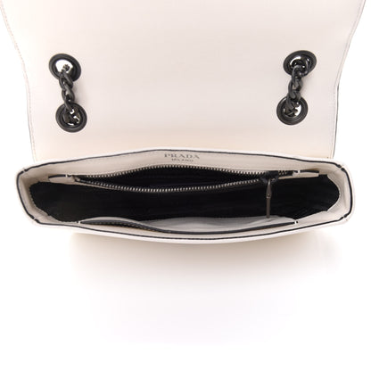 Prada Glace Calfskin Studded Crossbody White 5 of 10