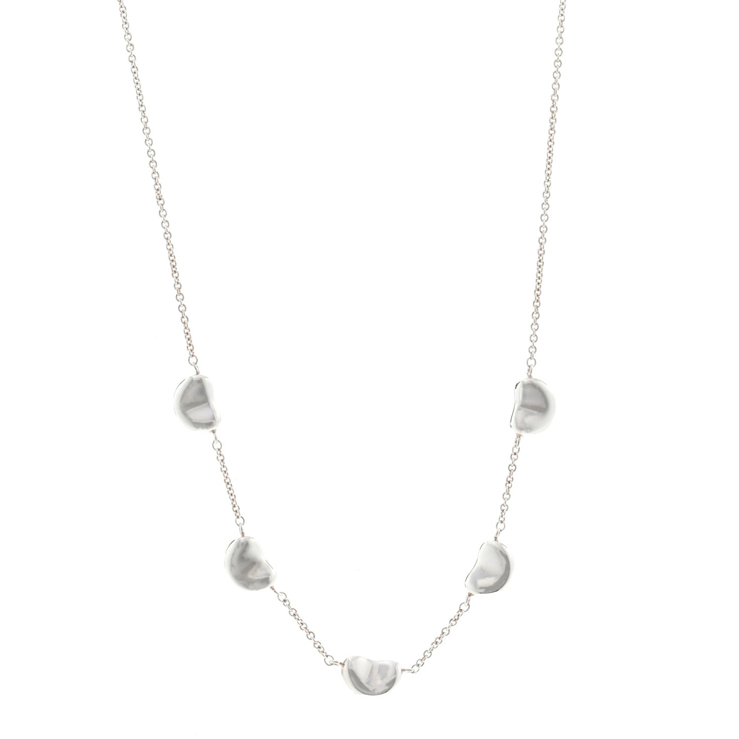 Sterling Silver Elsa Peretti Five Bean Pendant Necklace
