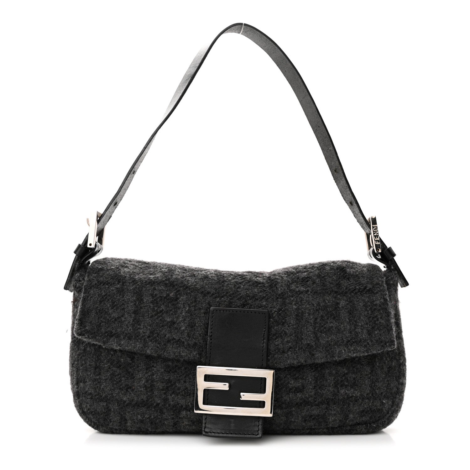 Fendi Wool Zucca Baguette Grey 1 of 13