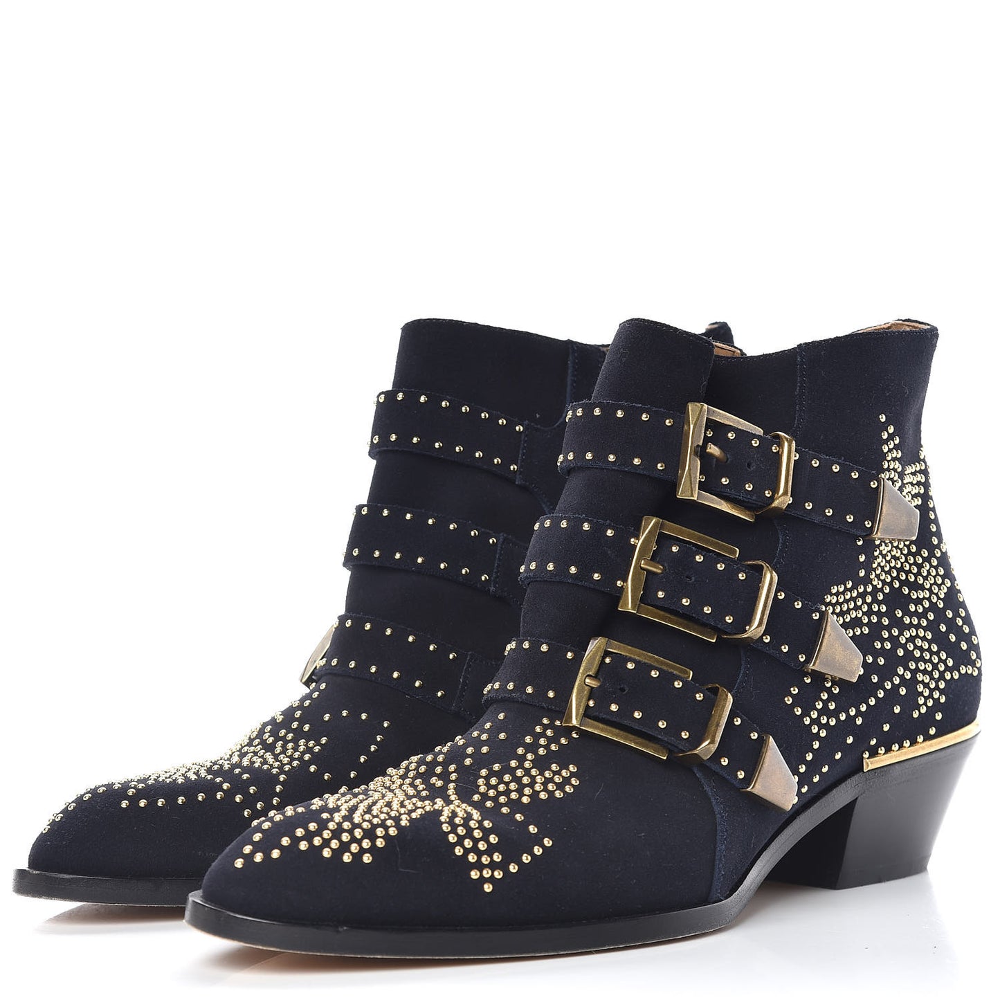 Suede Studded Suzanna Ankle Booties Boots 38.5 Celtic Night