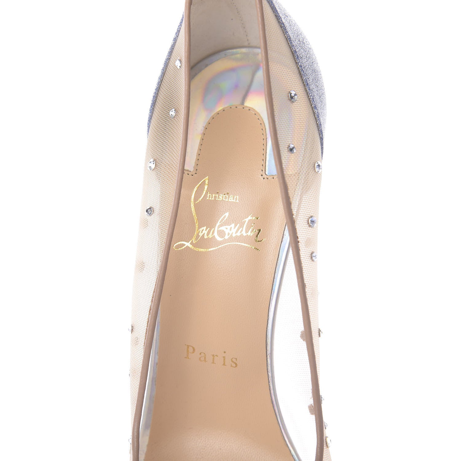 Christian Louboutin Crystal Strass Follies 100 Pumps 39.5 Crystal 8 of 10