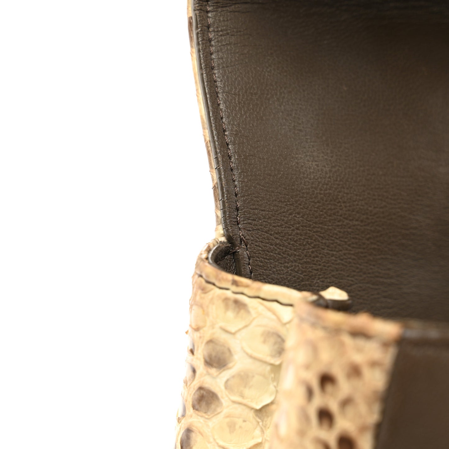 Snakeskin Metal Top Handle Carry Chic Flap