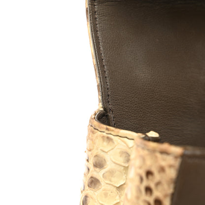 Chanel Snakeskin Metal Top Handle Carry Chic Flap 11 of 13