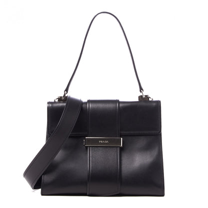 Prada City Calf Ribbon Shoulder Bag Black 1 of 8
