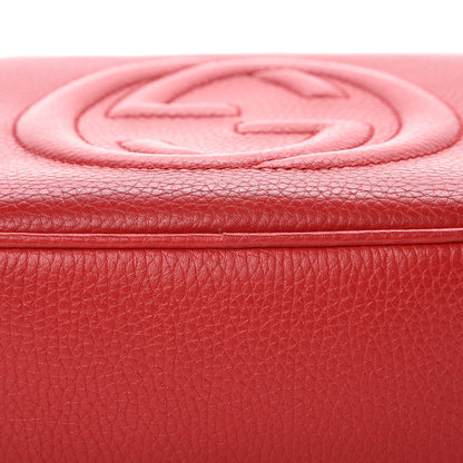 Gucci Pebbled Calfskin Small Soho Disco Bag Tabasco Red 9 of 9