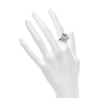 Chopard 18K White Gold Diamond Happy Flower Ring 52 6 2 of 5