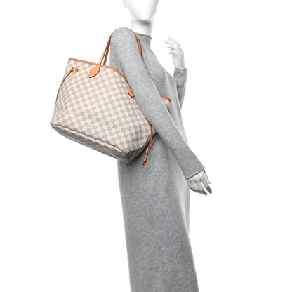 Louis Vuitton Damier Azur Neo Neverfull MM Rose Ballerine 2 of 12