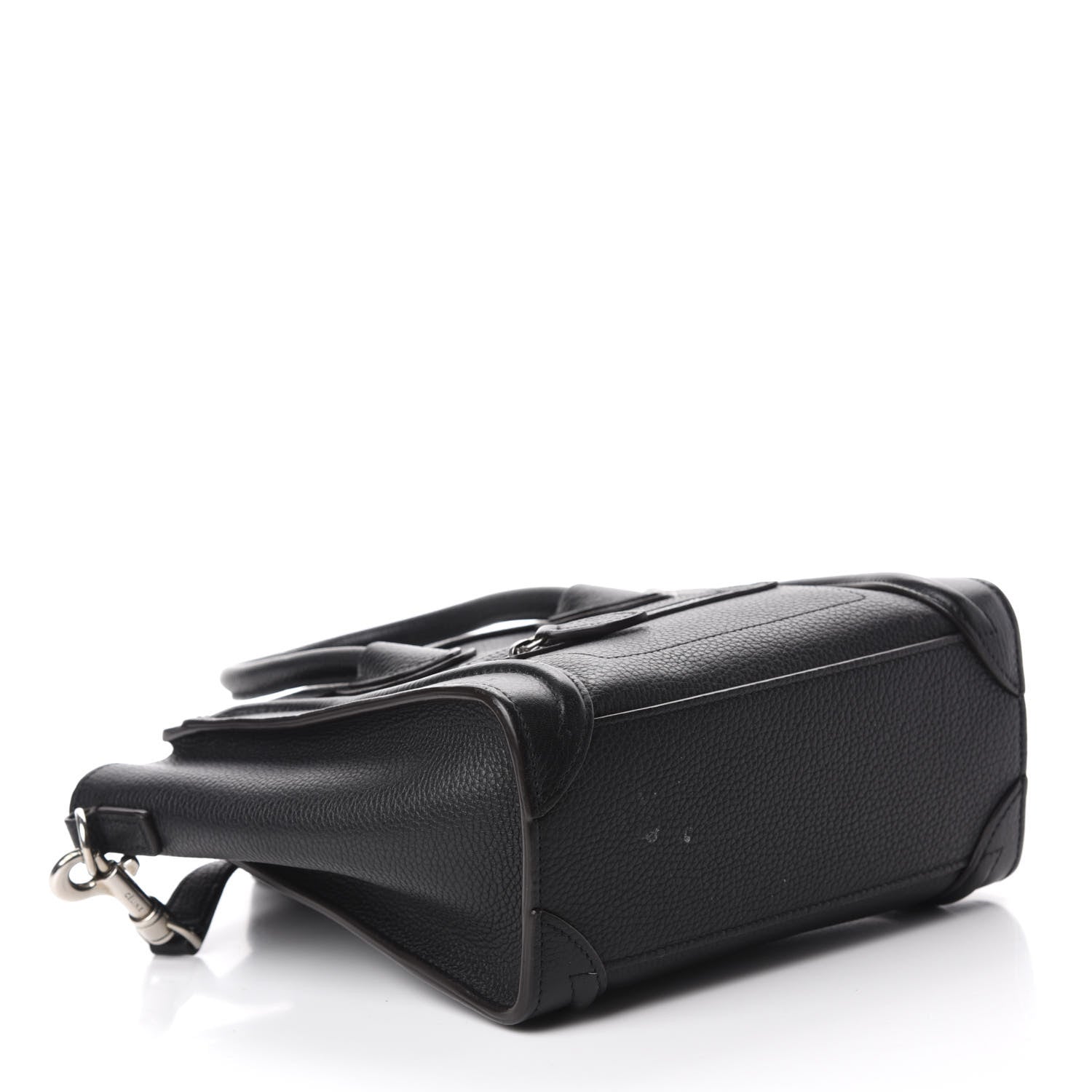 Celine Drummed Calfskin Nano Luggage Black 4 of 13