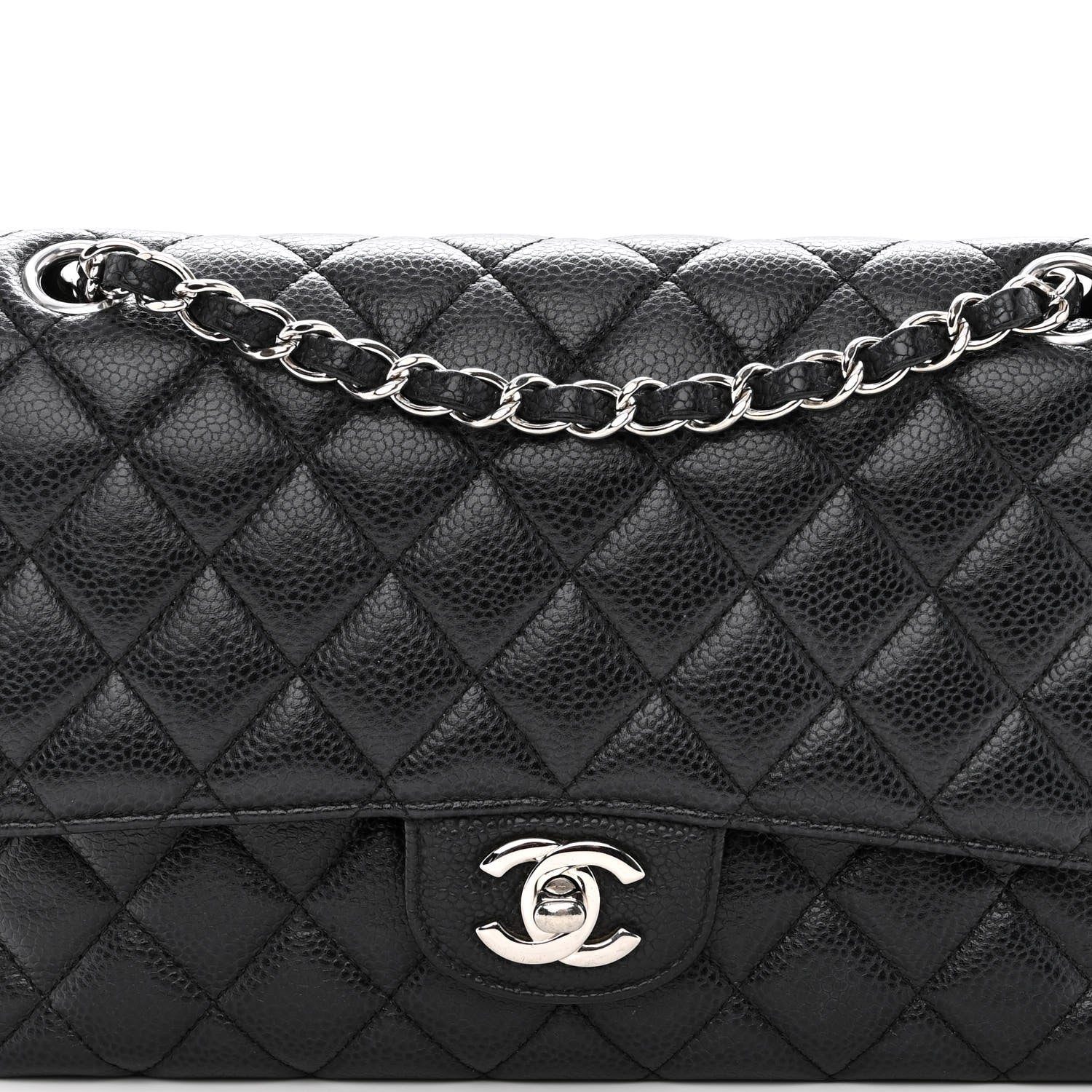Chanel Caviar Quilted Medium Double Flap Black 8 of 10