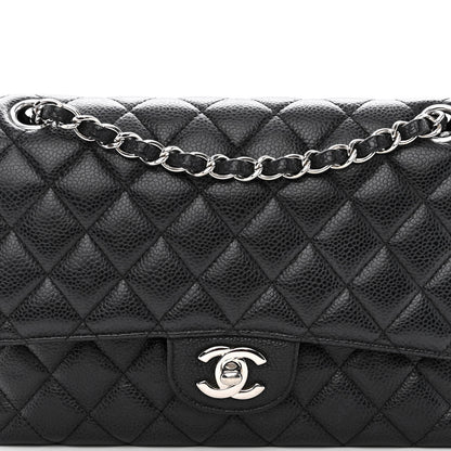 Chanel Caviar Quilted Medium Double Flap Black 8 of 10