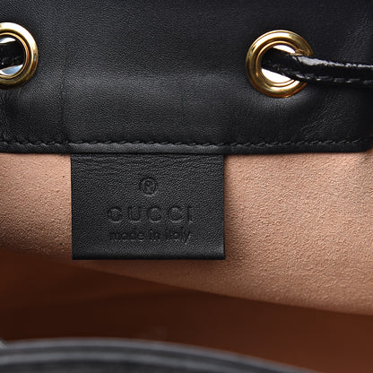 Gucci Suede Patent Web Mini Ophidia Bucket Bag Black 5 of 8