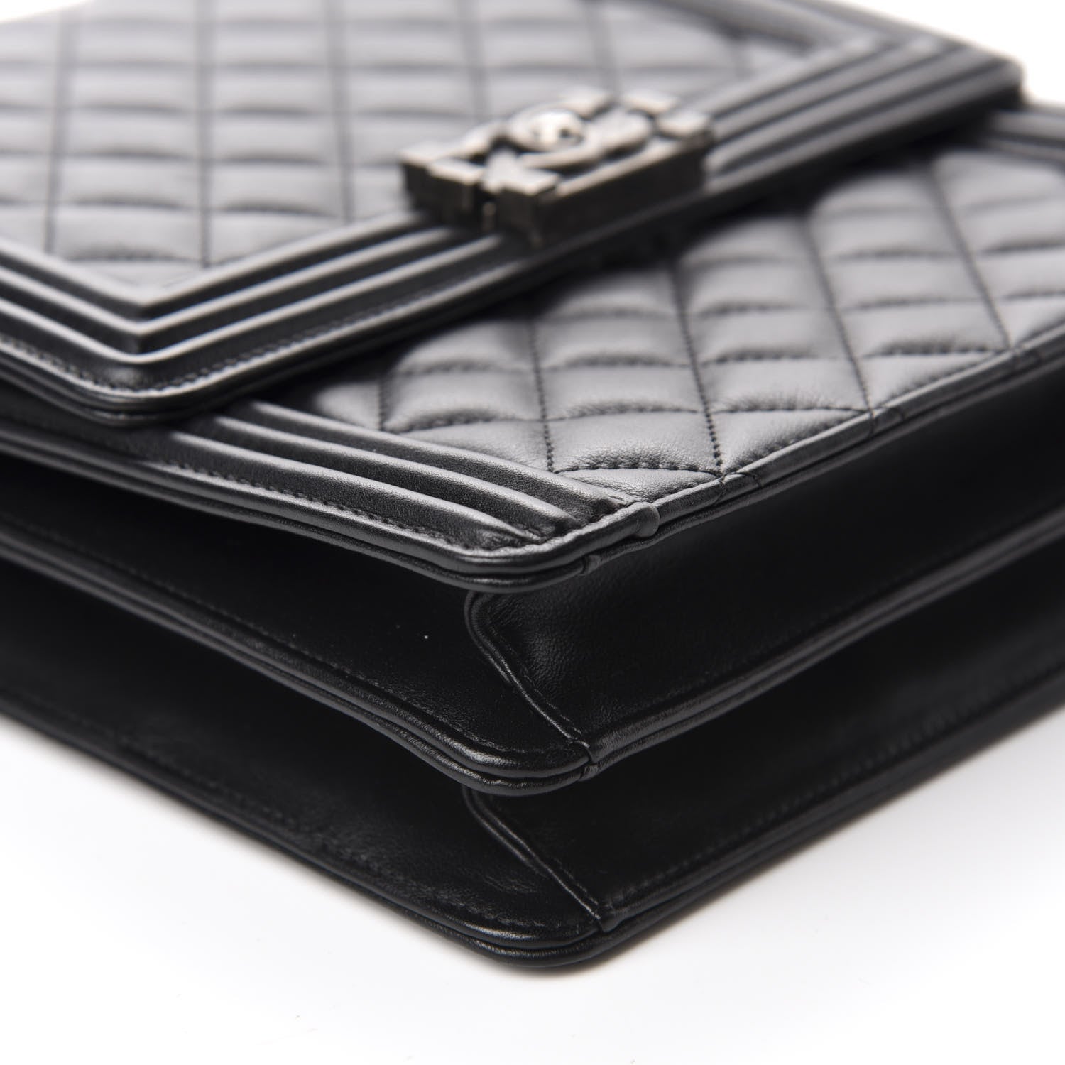 Chanel Calfskin Quilted North South Boy Flap Black 6 of 11
