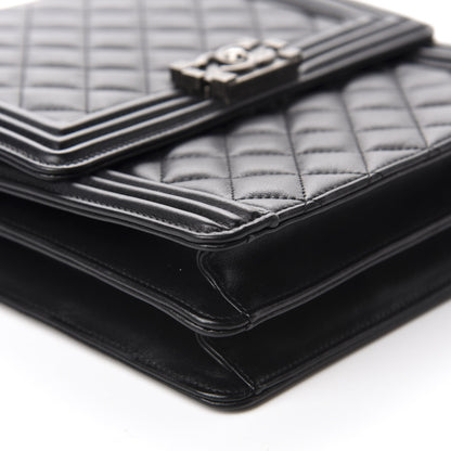 Chanel Calfskin Quilted North South Boy Flap Black 6 of 11