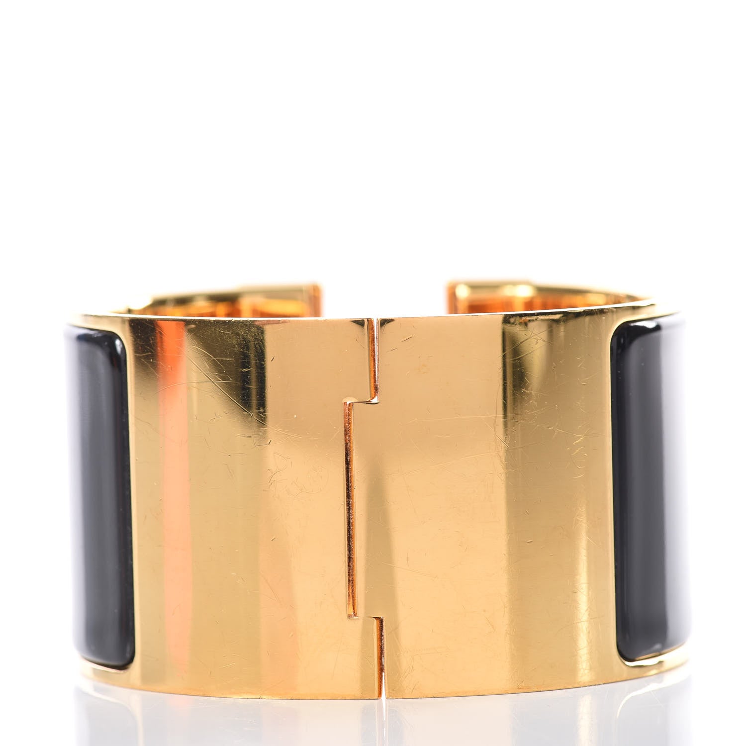 Hermes Enamel Extra Wide Clic Clac H Bracelet PM Black 2 of 5