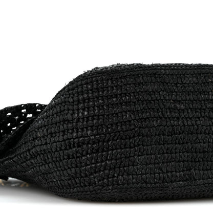 Loewe Raffia Donut Chain Medium Ola Shoulder Bag Black 8 of 12