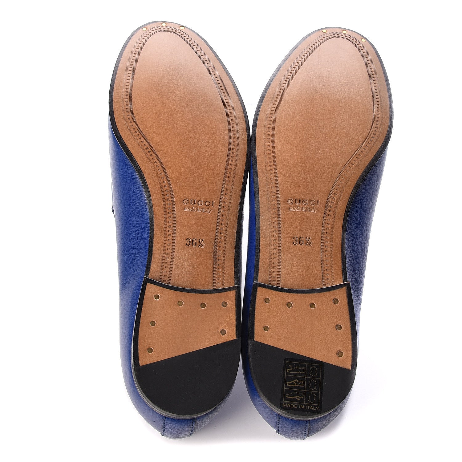 Gucci Malaga Kid Womens Jordaan Loafers 36.5 Electric Blue 5 of 8