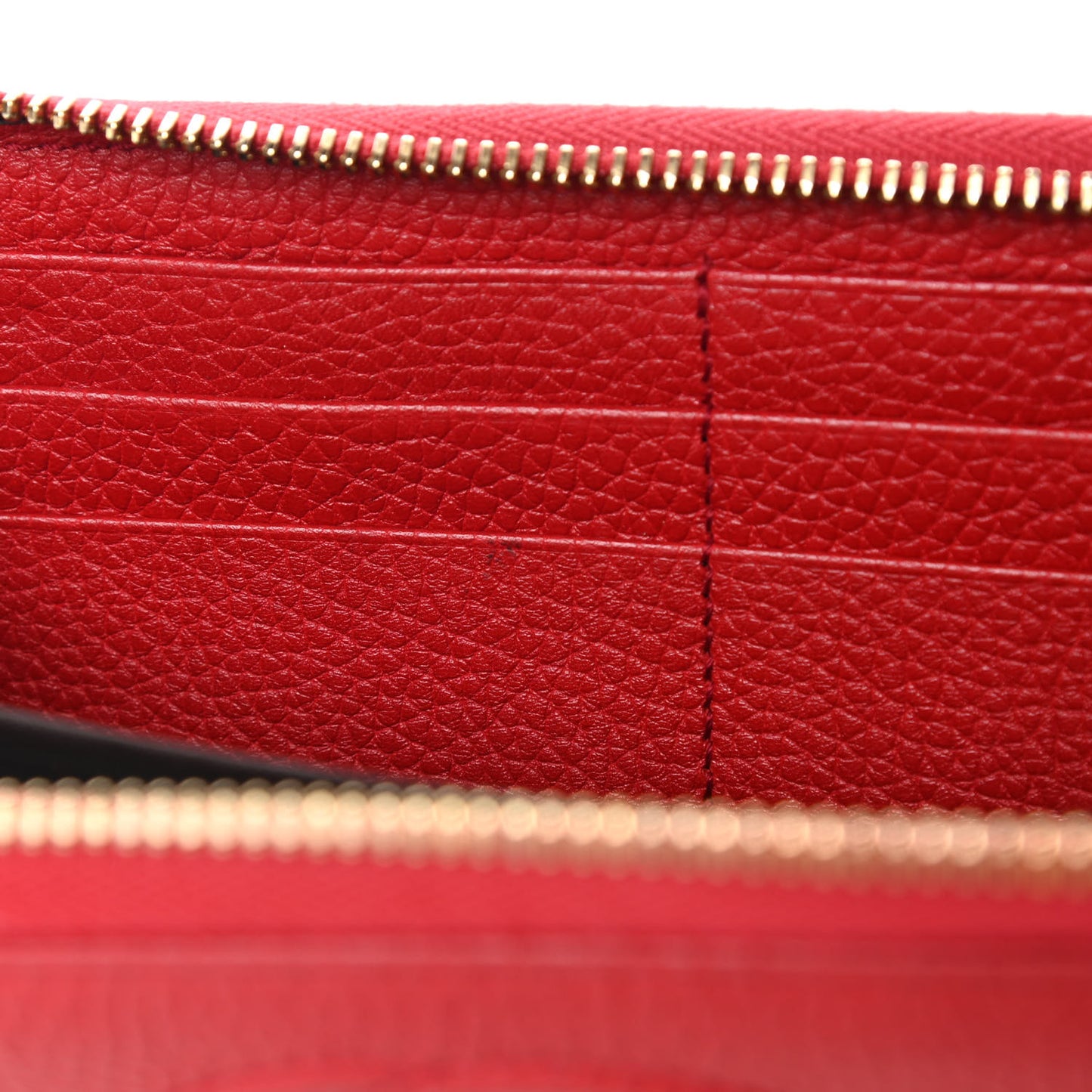 Pebbled Calfskin Soho Zip Around Wallet Red