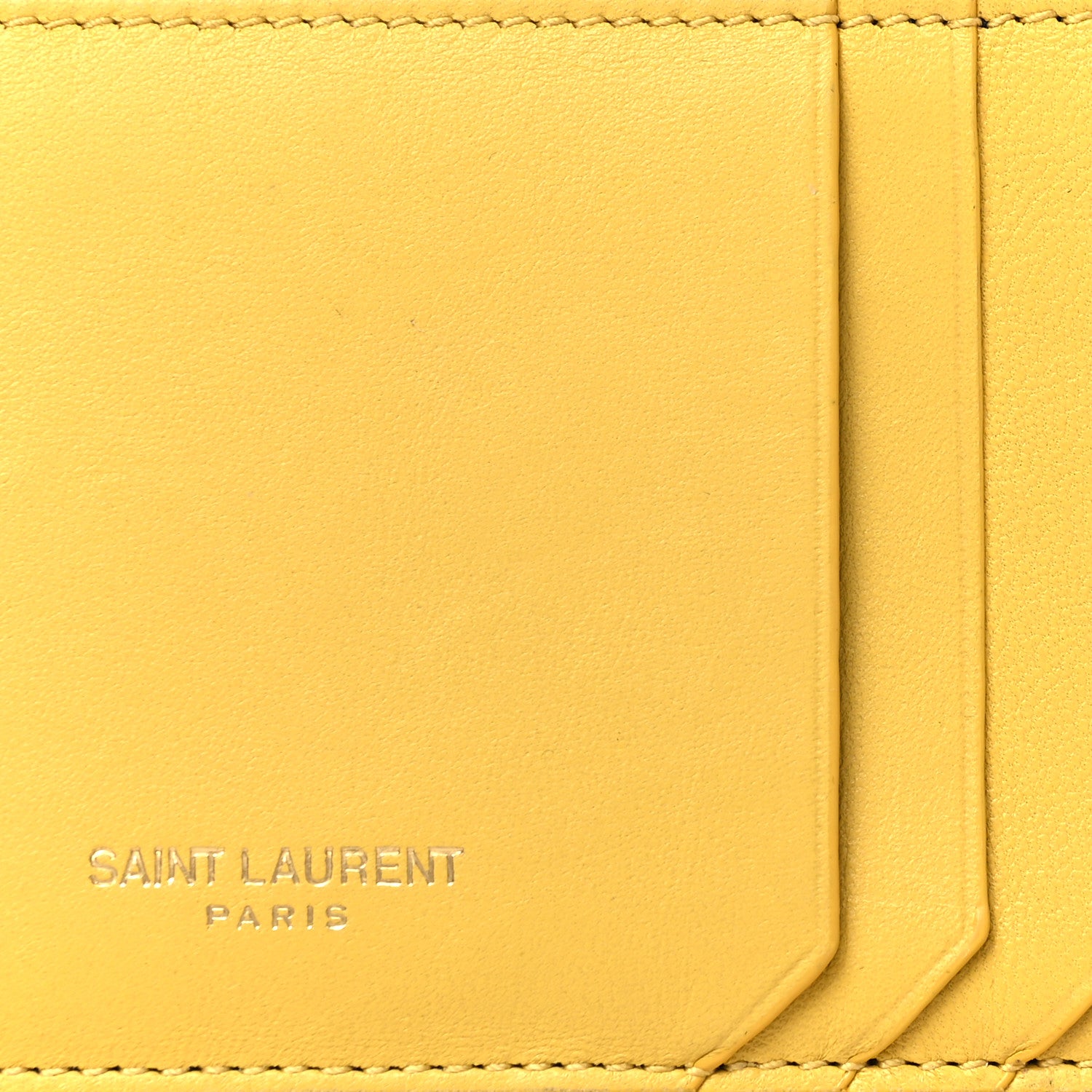 Saint Laurent Calfskin 5 Fragments Card Holder Sunflower 7 of 7