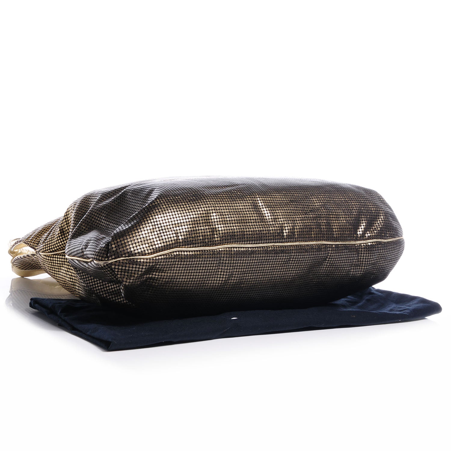 Chanel Metallic Perforated Lambskin Hollywood Hobo Gold 4 of 7