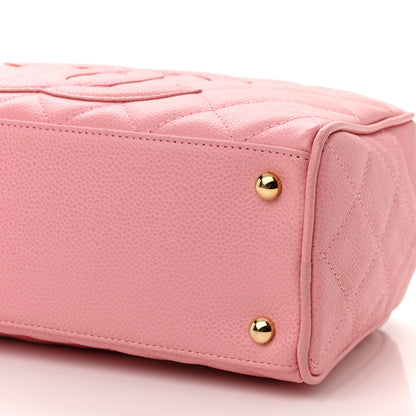 Chanel Caviar Quilted Small Bowler Pink 10 of 15