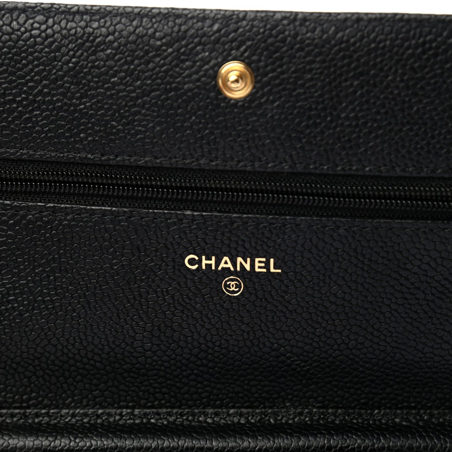 Caviar Quilted Boy Wallet On Chain WOC Black
