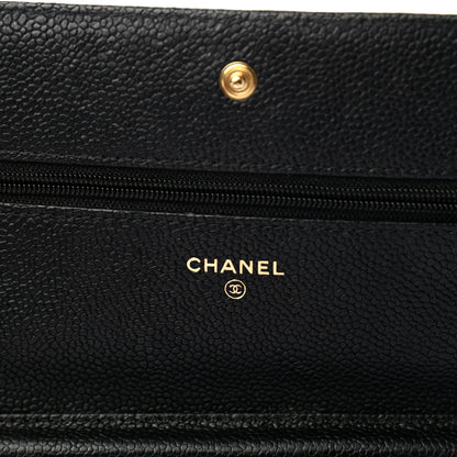 Chanel Caviar Quilted Boy Wallet On Chain WOC Black 6 of 8