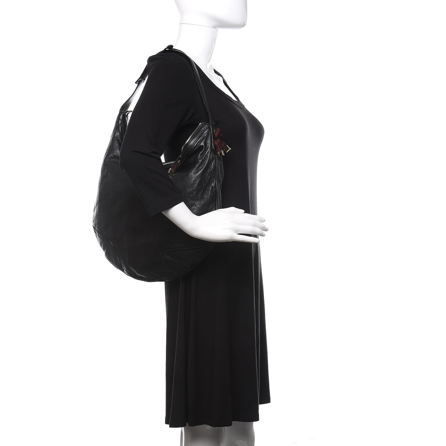 Gucci Calfskin Large Princy Hobo Black 2 of 10